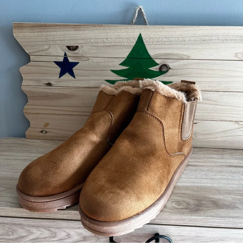Women’s Tan Faux Suede Ankle Boots 39 EU Women 8